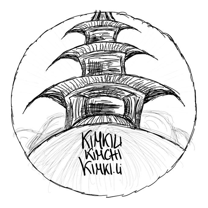 Kimkili Logo – Pagode mit Schriftzug